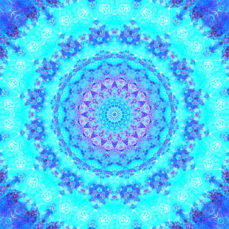 Abstract Colorful Painted Kaleidoscopic Graphic Background. Futuristic Psychedelic Hypnotic Backdrop...