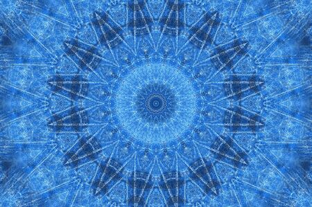 Abstract Colorful Painted Kaleidoscopic Graphic Background. Futuristic Psychedelic Hypnotic Backdrop Pattern With Texture. Folk Ethnic Floral Ornamental Mandala. Vintage Decorative Geometric Mosaicの写真素材