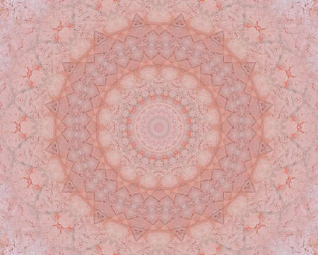 Abstract Colorful Painted Kaleidoscopic Graphic Background. Futuristic Psychedelic Hypnotic Backdrop Pattern With Texture. Folk Ethnic Floral Ornamental Mandala. Vintage Decorative Geometric Mosaicの写真素材