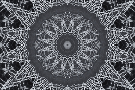 Abstract Colorful Painted Kaleidoscopic Graphic Background. Futuristic Psychedelic Hypnotic Backdrop Pattern With Texture. Folk Ethnic Floral Ornamental Mandala. Vintage Decorative Geometric Mosaicの写真素材