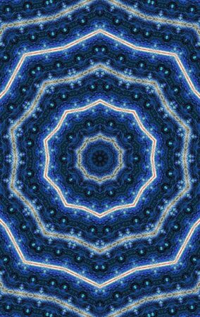 Abstract Colorful Painted Kaleidoscopic Graphic Background. Futuristic Psychedelic Hypnotic Backdrop Pattern With Texture. Folk Ethnic Floral Ornamental Mandala. Vintage Decorative Geometric Mosaicの写真素材