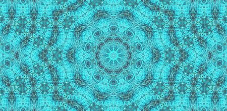 Abstract Colorful Painted Kaleidoscopic Graphic Background. Futuristic Psychedelic Hypnotic Backdrop Pattern With Texture. Folk Ethnic Floral Ornamental Mandala. Vintage Decorative Geometric Mosaicの写真素材