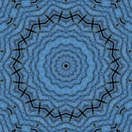 Abstract Colorful Painted Kaleidoscopic Graphic Background. Futuristic Psychedelic Hypnotic Backdrop Pattern With Texture. Folk Ethnic Floral Ornamental Mandala. Vintage Decorative Geometric Mosaicの写真素材