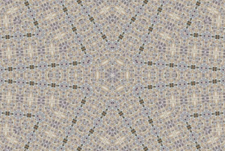 Abstract Colorful Painted Kaleidoscopic Graphic Background. Futuristic Psychedelic Hypnotic Backdrop Pattern With Texture. Folk Ethnic Floral Ornamental Mandala. Vintage Decorative Geometric Mosaicの写真素材