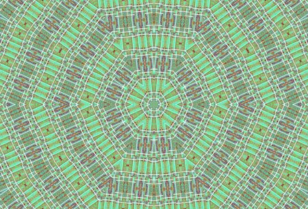 Abstract Colorful Painted Kaleidoscopic Graphic Background. Futuristic Psychedelic Hypnotic Backdrop...