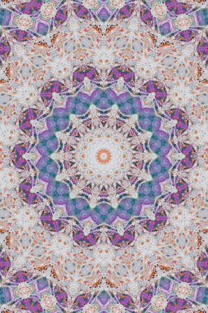 Abstract Colorful Painted Kaleidoscopic Graphic Background. Futuristic Psychedelic Hypnotic Backdrop...