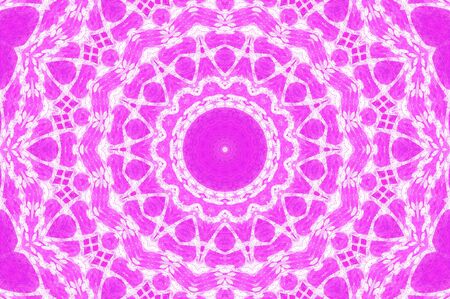 Abstract Colorful Painted Kaleidoscopic Graphic Background. Futuristic Psychedelic Hypnotic Backdrop Pattern With Texture. Folk Ethnic Floral Ornamental Mandala. Vintage Decorative Geometric Mosaicの写真素材