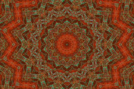 Abstract Colorful Painted Kaleidoscopic Graphic Background. Futuristic Psychedelic Hypnotic Backdrop...
