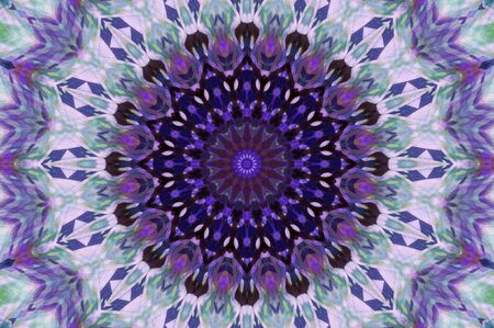 Abstract Colorful Painted Kaleidoscopic Graphic Background. Futuristic Psychedelic Hypnotic Backdrop Pattern With Texture. Folk Ethnic Floral Ornamental Mandala. Vintage Decorative Geometric Mosaicの写真素材