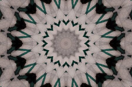 Abstract Colorful Painted Kaleidoscopic Graphic Background. Futuristic Psychedelic Hypnotic Backdrop Pattern With Texture. Folk Ethnic Floral Ornamental Mandala. Vintage Decorative Geometric Mosaicの写真素材