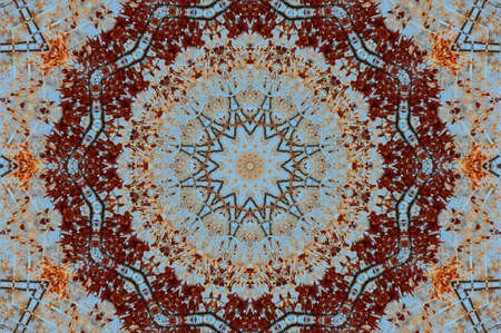 Abstract Colorful Painted Kaleidoscopic Graphic Background. Futuristic Psychedelic Hypnotic Backdrop...