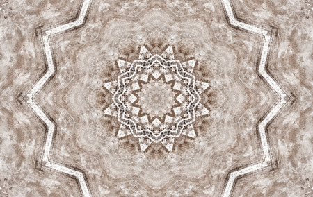 Abstract Colorful Painted Kaleidoscopic Graphic Background. Futuristic Psychedelic Hypnotic Backdrop Pattern With Texture. Folk Ethnic Floral Ornamental Mandala. Vintage Decorative Geometric Mosaicの写真素材