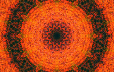 Abstract Colorful Painted Kaleidoscopic Graphic Background. Futuristic Psychedelic Hypnotic Backdrop Pattern With Texture. Folk Ethnic Floral Ornamental Mandala. Vintage Decorative Geometric Mosaicの写真素材