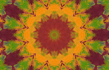 Abstract Colorful Painted Kaleidoscopic Graphic Background. Futuristic Psychedelic Hypnotic Backdrop...