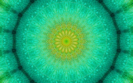 Abstract Colorful Painted Kaleidoscopic Graphic Background. Futuristic Psychedelic Hypnotic Backdrop Pattern With Texture. Folk Ethnic Floral Ornamental Mandala. Vintage Decorative Geometric Mosaicの写真素材