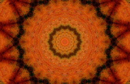 Abstract Colorful Painted Kaleidoscopic Graphic Background. Futuristic Psychedelic Hypnotic Backdrop Pattern With Texture. Folk Ethnic Floral Ornamental Mandala. Vintage Decorative Geometric Mosaicの写真素材