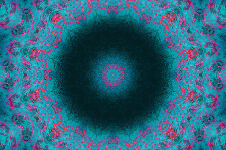Abstract Colorful Painted Kaleidoscopic Graphic Background. Futuristic Psychedelic Hypnotic Backdrop...