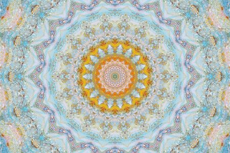 Abstract Colorful Painted Kaleidoscopic Graphic Background. Futuristic Psychedelic Hypnotic Backdrop...