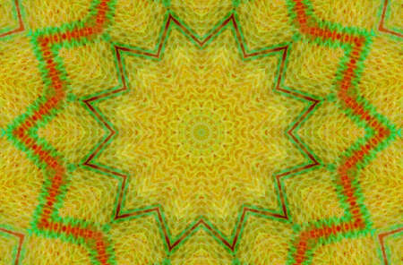 Abstract Colorful Painted Kaleidoscopic Graphic Background. Futuristic Psychedelic Hypnotic Backdrop...