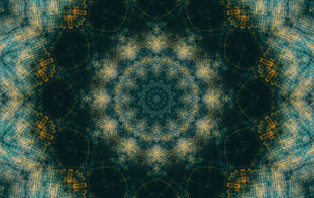 Abstract Colorful Painted Kaleidoscopic Graphic Background. Futuristic Psychedelic Hypnotic Backdrop...