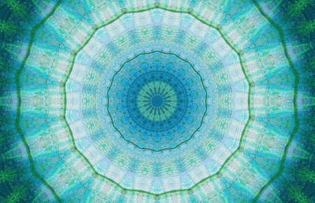 Abstract Colorful Painted Kaleidoscopic Graphic Background. Futuristic Psychedelic Hypnotic Backdrop Pattern With Texture. Folk Ethnic Floral Ornamental Mandala. Vintage Decorative Geometric Mosaicの写真素材