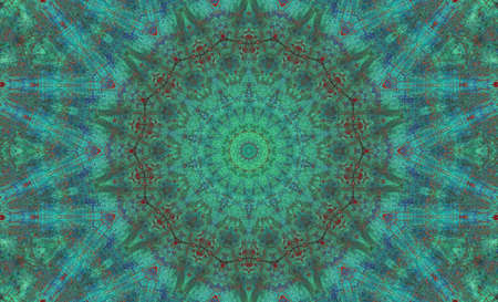 Abstract Colorful Painted Kaleidoscopic Graphic Background. Futuristic Psychedelic Hypnotic Backdrop...