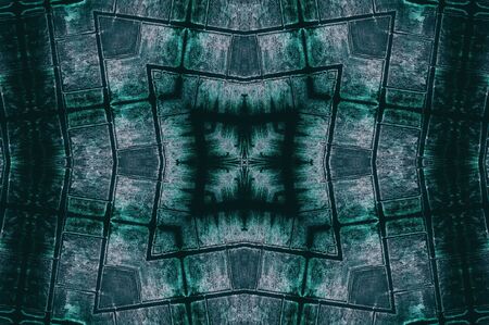 Abstract Colorful Painted Kaleidoscopic Graphic Background. Futuristic Psychedelic Hypnotic Backdrop Pattern With Texture. Folk Ethnic Floral Ornamental Mandala. Vintage Decorative Geometric Mosaicの写真素材