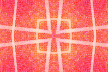 Abstract Colorful Painted Kaleidoscopic Graphic Background. Futuristic Psychedelic Hypnotic Backdrop Pattern With Texture. Folk Ethnic Floral Ornamental Mandala. Vintage Decorative Geometric Mosaicの写真素材