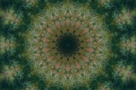 Abstract Colorful Painted Kaleidoscopic Graphic Background. Futuristic Psychedelic Hypnotic Backdrop...