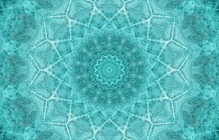 Abstract Colorful Painted Kaleidoscopic Graphic Background. Futuristic Psychedelic Hypnotic Backdrop Pattern With Texture. Folk Ethnic Floral Ornamental Mandala. Vintage Decorative Geometric Mosaicの写真素材