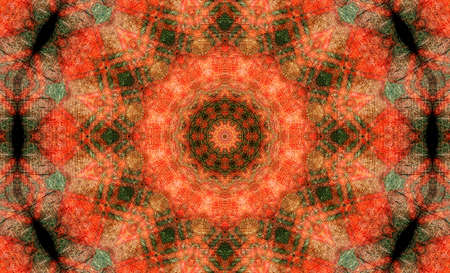Abstract Colorful Painted Kaleidoscopic Graphic Background. Futuristic Psychedelic Hypnotic Backdrop...