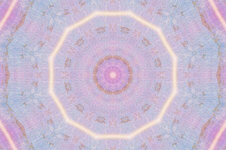 Abstract Colorful Painted Kaleidoscopic Graphic Background. Futuristic Psychedelic Hypnotic Backdrop Pattern With Texture. Folk Ethnic Floral Ornamental Mandala. Vintage Decorative Geometric Mosaicの写真素材