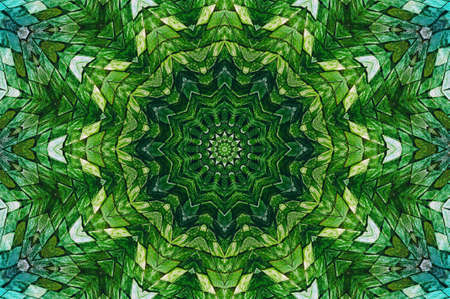 Abstract Colorful Painted Kaleidoscopic Graphic Background. Futuristic Psychedelic Hypnotic Backdrop Pattern With Texture. Folk Ethnic Floral Ornamental Mandala. Vintage Decorative Geometric Mosaicの写真素材