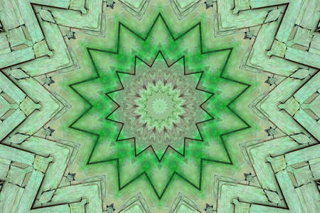 Abstract Colorful Painted Kaleidoscopic Graphic Background. Futuristic Psychedelic Hypnotic Backdrop Pattern With Texture. Folk Ethnic Floral Ornamental Mandala. Vintage Decorative Geometric Mosaicの写真素材