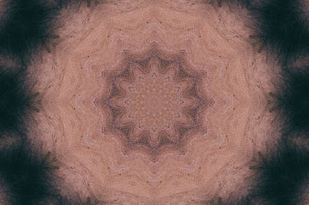 Abstract Colorful Painted Kaleidoscopic Graphic Background. Futuristic Psychedelic Hypnotic Backdrop Pattern With Texture. Folk Ethnic Floral Ornamental Mandala. Vintage Decorative Geometric Mosaicの写真素材