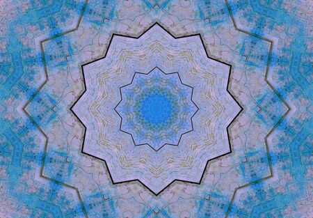 Abstract Colorful Painted Kaleidoscopic Graphic Background. Futuristic Psychedelic Hypnotic Backdrop...