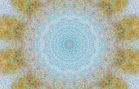Abstract Colorful Painted Kaleidoscopic Graphic Background. Futuristic Psychedelic Hypnotic Backdrop...