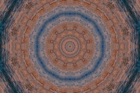 Abstract Colorful Painted Kaleidoscopic Graphic Background. Futuristic Psychedelic Hypnotic Backdrop Pattern With Texture. Folk Ethnic Floral Ornamental Mandala. Vintage Decorative Geometric Mosaicの写真素材