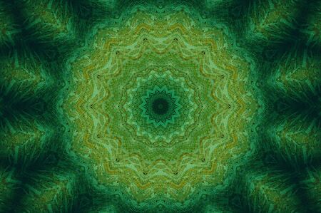 Abstract Colorful Painted Kaleidoscopic Graphic Background. Futuristic Psychedelic Hypnotic Backdrop Pattern With Texture. Folk Ethnic Floral Ornamental Mandala. Vintage Decorative Geometric Mosaicの写真素材