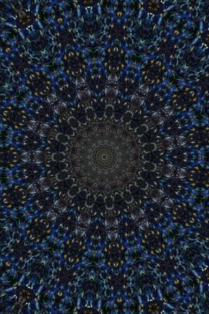 Abstract Colorful Painted Kaleidoscopic Graphic Background. Futuristic Psychedelic Hypnotic Backdrop...