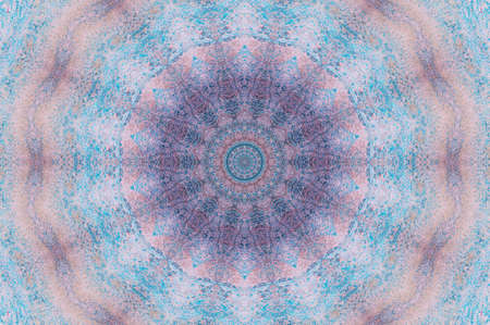 Abstract Colorful Painted Kaleidoscopic Graphic Background. Futuristic Psychedelic Hypnotic Backdrop Pattern With Texture. Folk Ethnic Floral Ornamental Mandala. Vintage Decorative Geometric Mosaicの写真素材