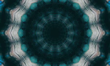 Abstract Colorful Painted Kaleidoscopic Graphic Background. Futuristic Psychedelic Hypnotic Backdrop Pattern With Texture. Folk Ethnic Floral Ornamental Mandala. Vintage Decorative Geometric Mosaicの写真素材