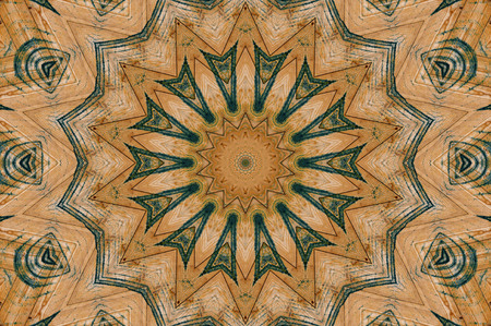 Abstract Colorful Painted Kaleidoscopic Graphic Background. Futuristic Psychedelic Hypnotic Backdrop Pattern With Texture. Folk Ethnic Floral Ornamental Mandala. Vintage Decorative Geometric Mosaicの写真素材