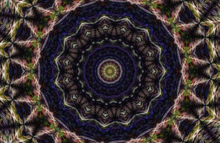 Abstract Colorful Painted Kaleidoscopic Graphic Background. Futuristic Psychedelic Hypnotic Backdrop...