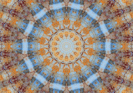 Abstract Colorful Painted Kaleidoscopic Graphic Background. Futuristic Psychedelic Hypnotic Backdrop...