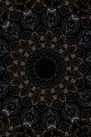 Abstract Colorful Painted Kaleidoscopic Graphic Background. Futuristic Psychedelic Hypnotic Backdrop Pattern With Texture. Folk Ethnic Floral Ornamental Mandala. Vintage Decorative Geometric Mosaicの写真素材