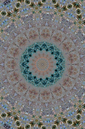 Abstract Colorful Painted Kaleidoscopic Graphic Background. Futuristic Psychedelic Hypnotic Backdrop...