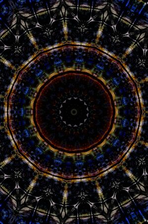 Abstract Colorful Painted Kaleidoscopic Graphic Background. Futuristic Psychedelic Hypnotic Backdrop...