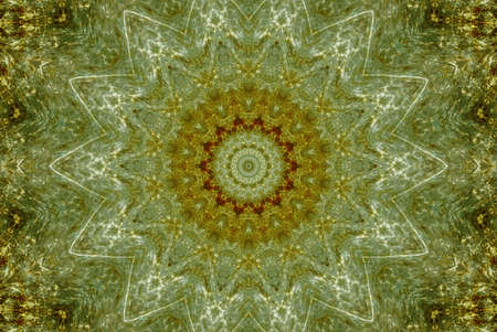 Abstract Colorful Painted Kaleidoscopic Graphic Background. Futuristic Psychedelic Hypnotic Backdrop Pattern With Texture. Folk Ethnic Floral Ornamental Mandala. Vintage Decorative Geometric Mosaicの写真素材