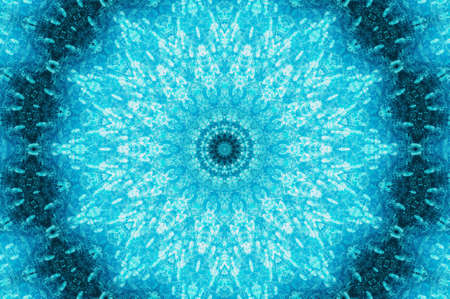 Abstract Colorful Painted Kaleidoscopic Graphic Background. Futuristic Psychedelic Hypnotic Backdrop Pattern With Texture. Folk Ethnic Floral Ornamental Mandala. Vintage Decorative Geometric Mosaicの写真素材